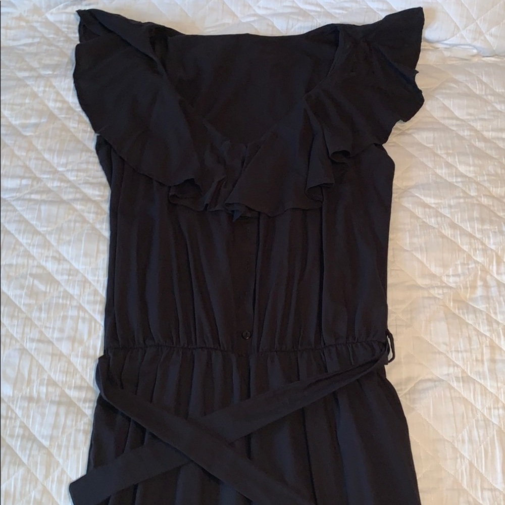 Black long romper with no sleeves